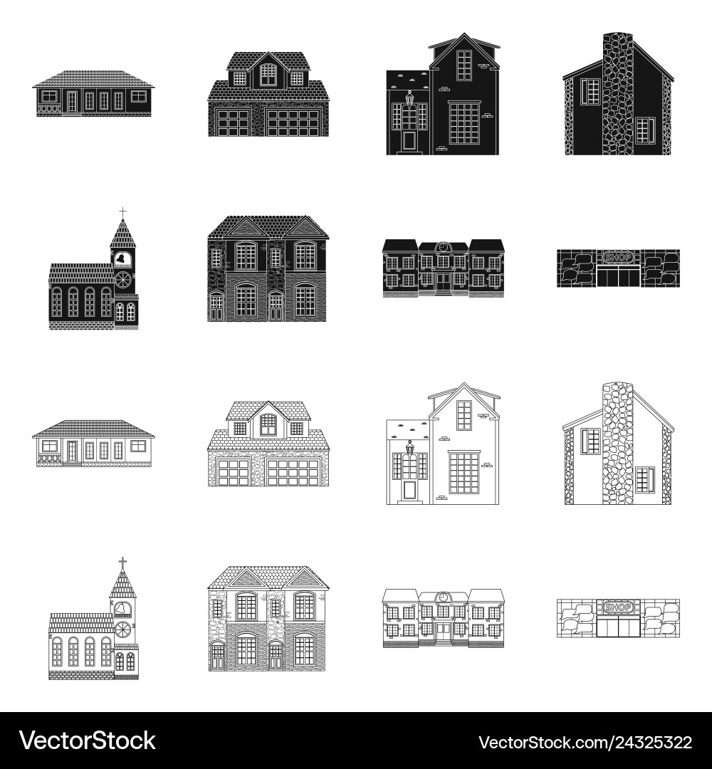 Design of building and front icon Vector Image