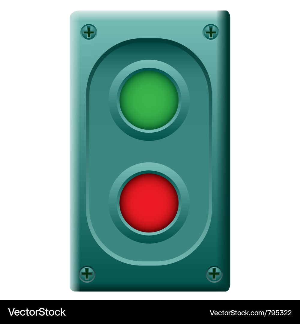 Device with two buttons Vector Image