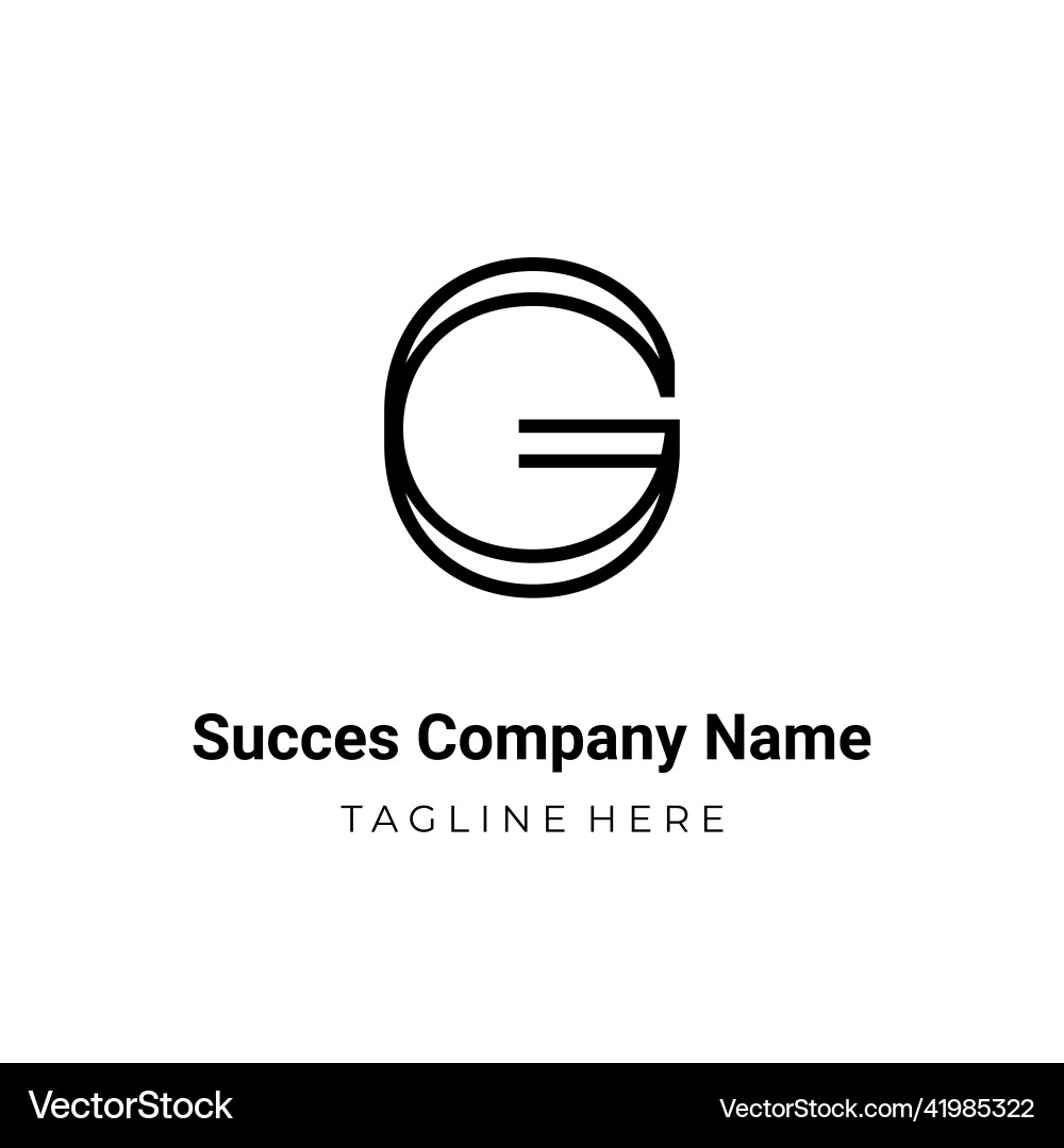 Einzigartige moderne geometrische elegantes Buchstaben-Logo g Einzigartige moderne geometrische elegantes Buchstaben-Logo g vektorbild