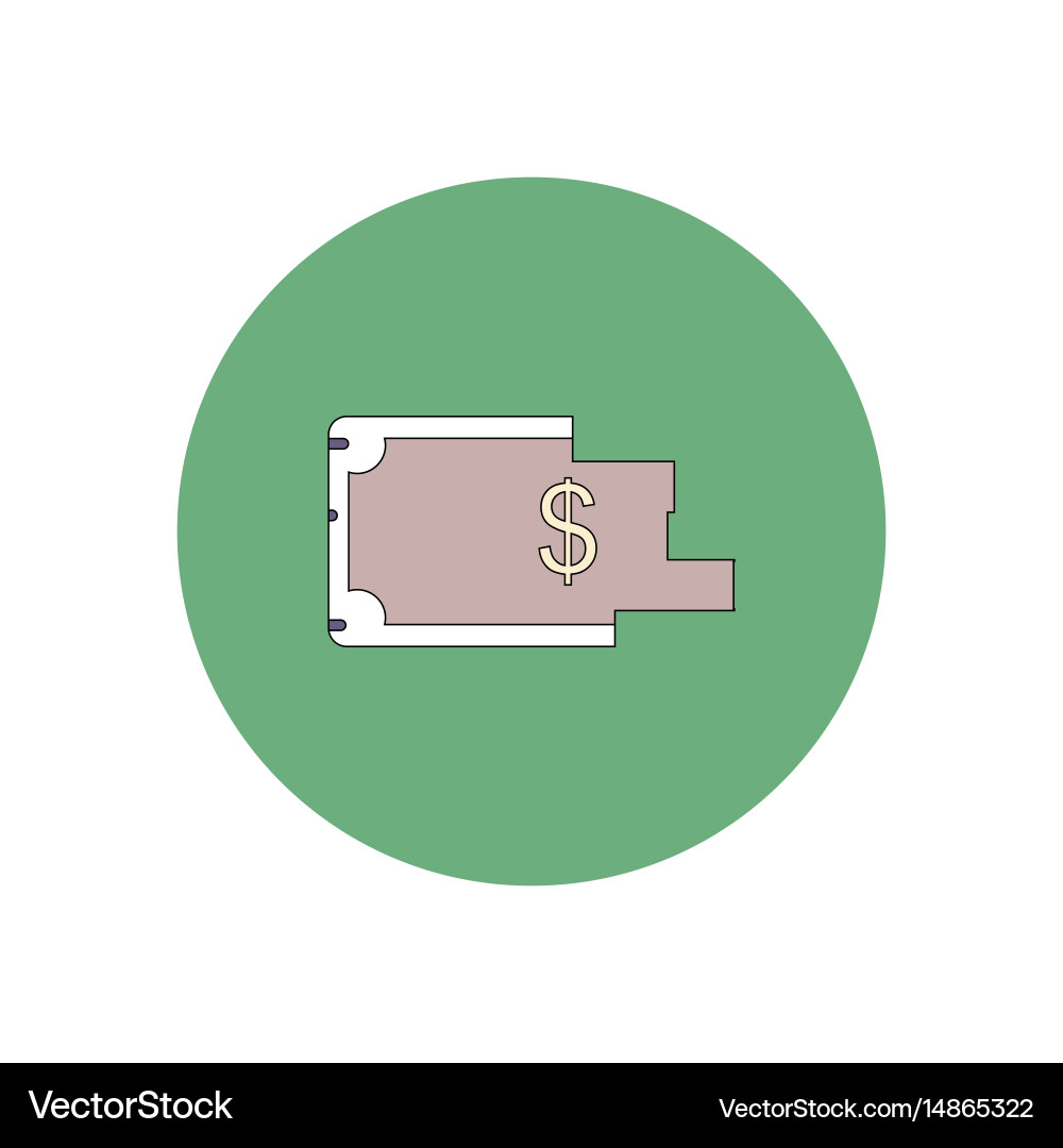 In flat design of torn dollar Vector Image