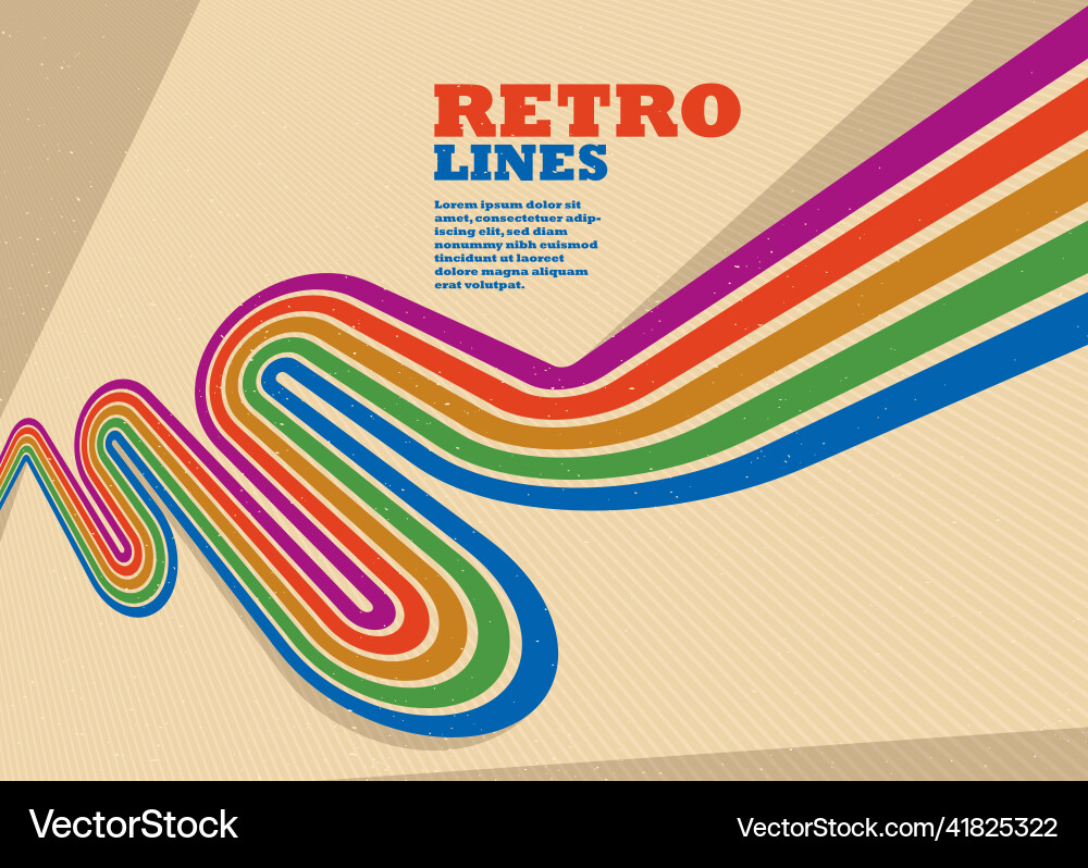 Linear abstract background in all colors Vector Image