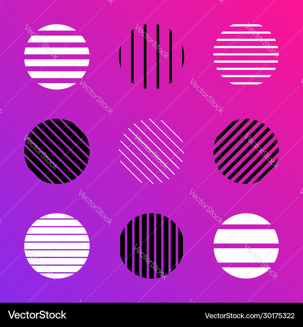 Minimal abstract design element set vector image