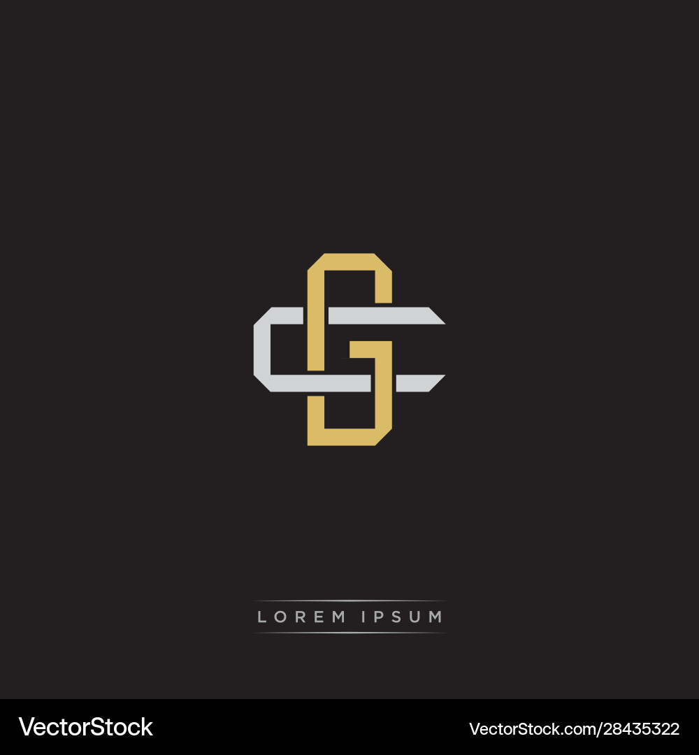 Overlapping Initial Logo Monogram vector image