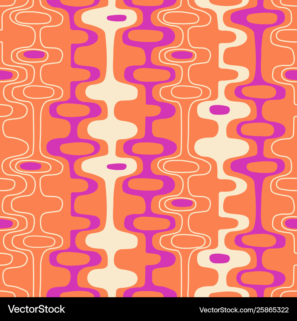 Retro Oval Stripe Pattern vector image