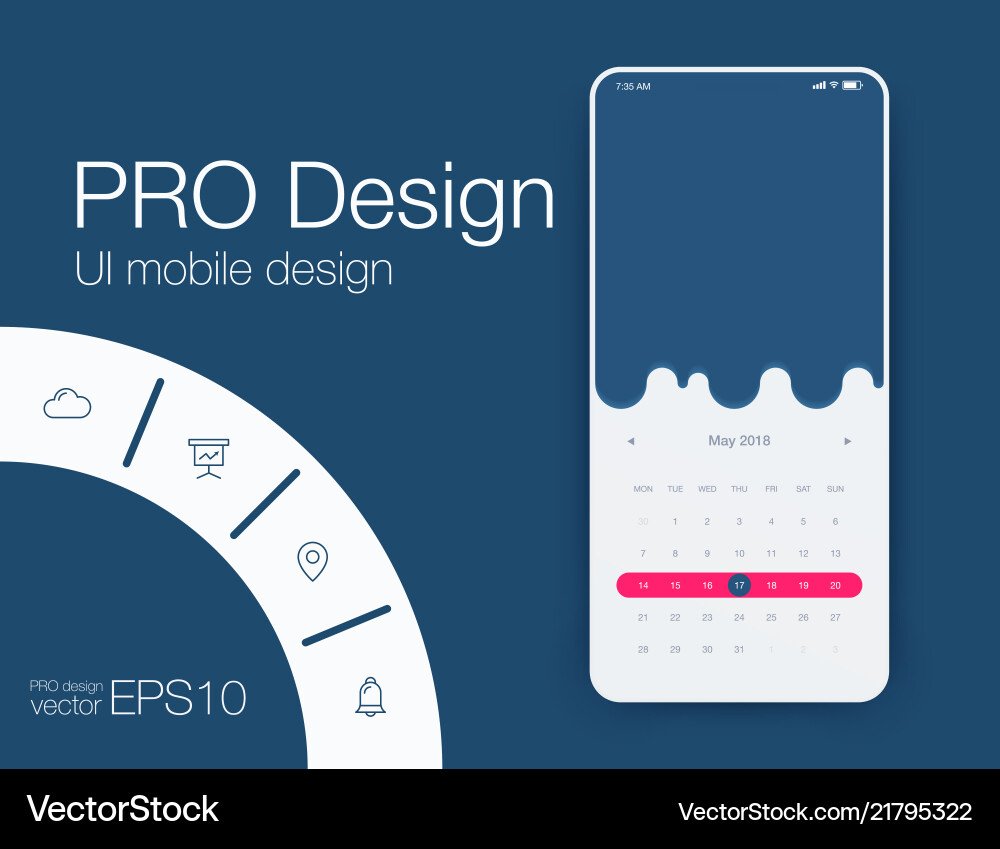 Wetter ui material design stock Wetter ui material design stock vektorbild