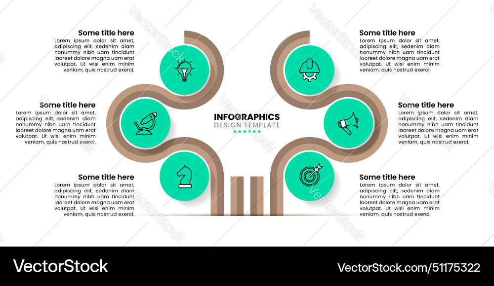 Workflow Diagram Template - Tree Steps Vector Image