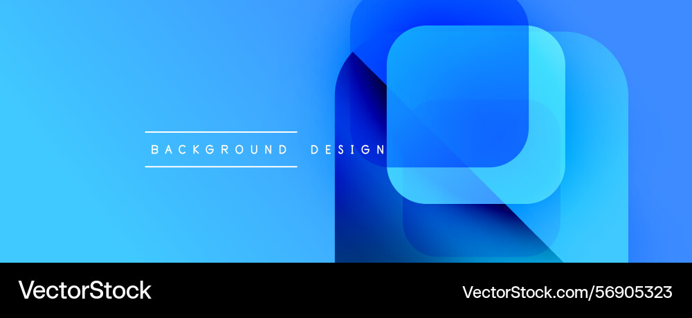 Blue abstract background overlapping squares Vector Image