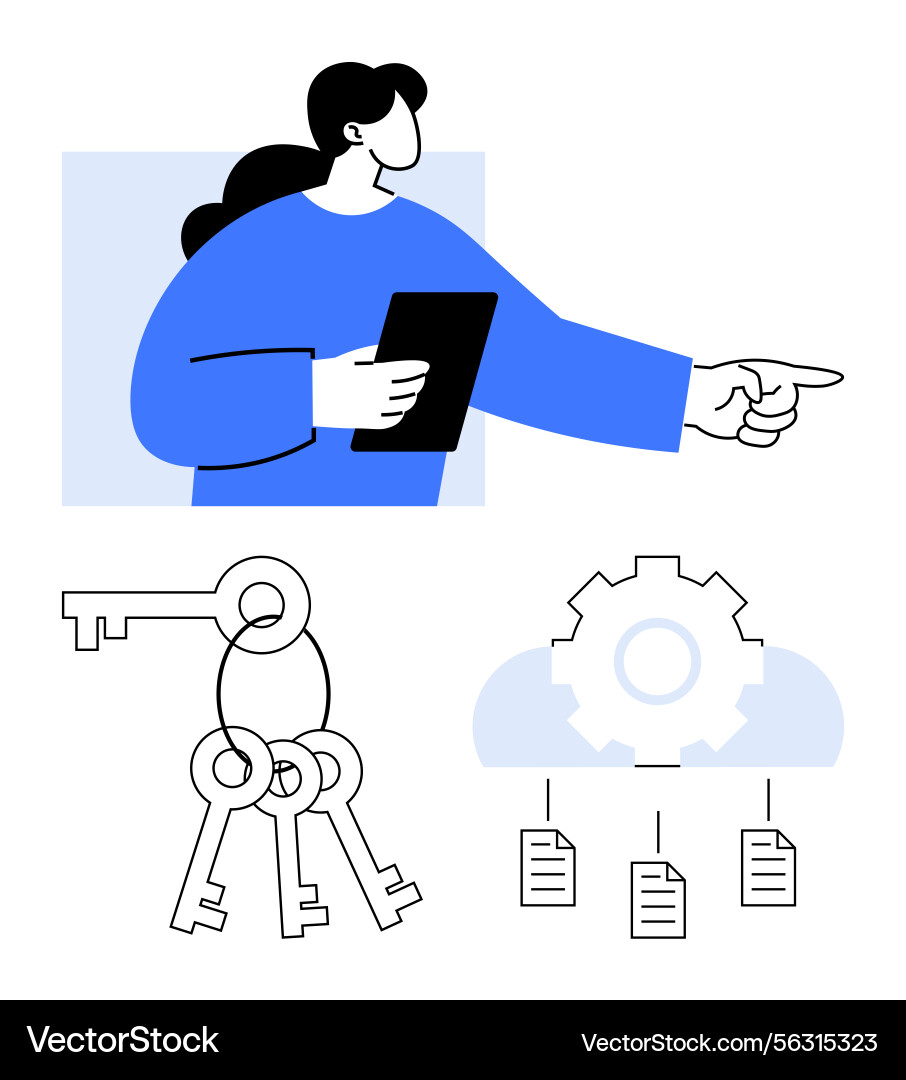 Digital Security & Access Vector Image