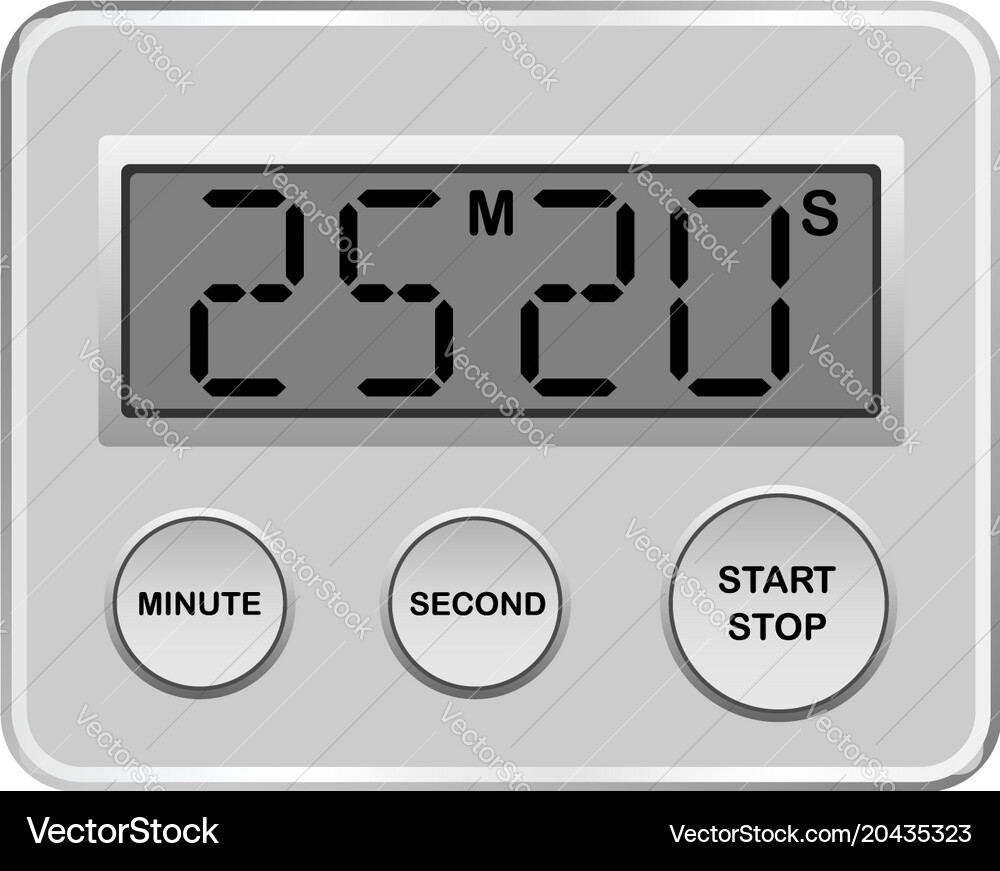 Digital timer mockup realistic style Vector Image