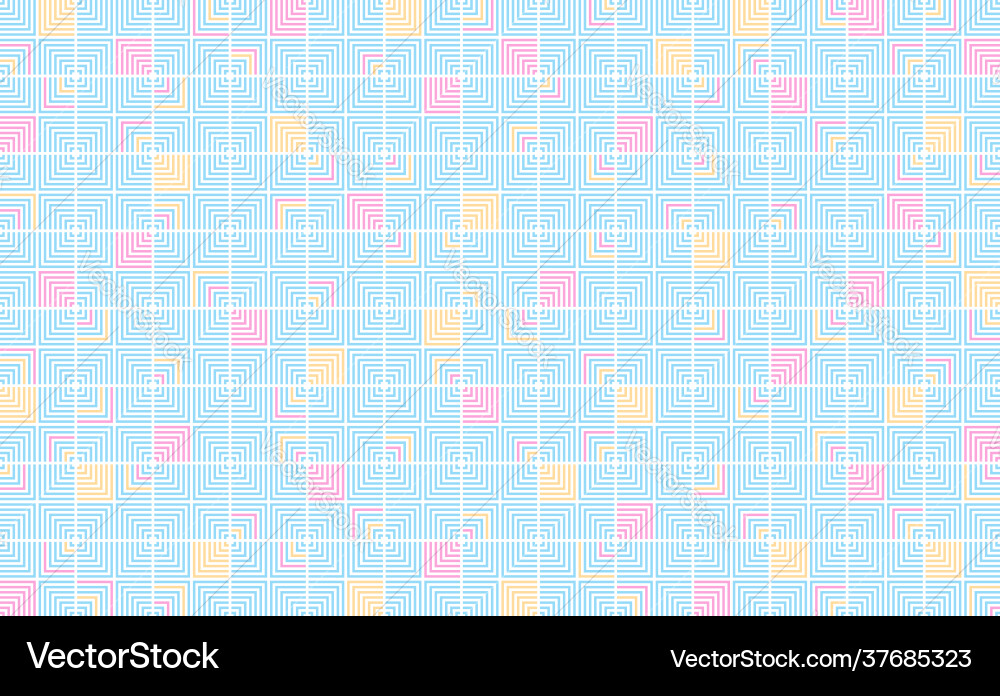 Geometric background with squares and lines Vector Image