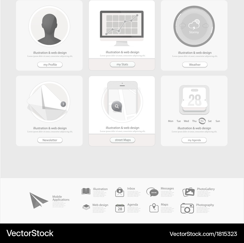 Web design elements inforgraphics Vector Image