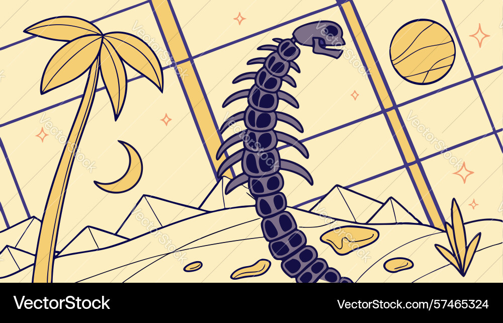 Ancient spine on digital grid cybernetic fossil Vector Image