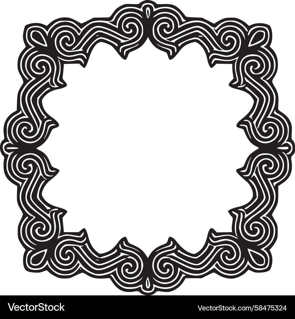 Elegant Swirl Border Pattern Vector Image