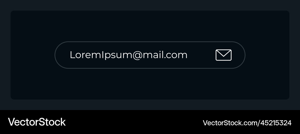 Email address field ui element template Vector Image