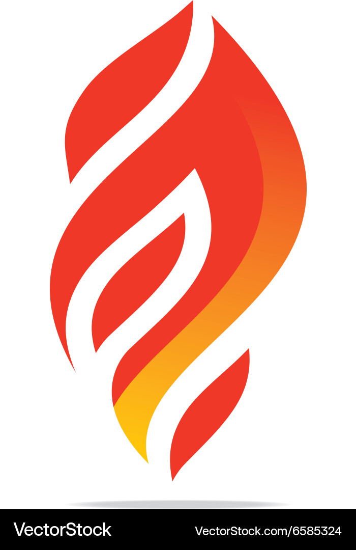 Flame Logo - Red Fire Icon Vector Image