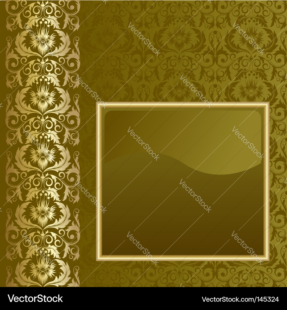 Gold frame Royalty Free Vector Image - VectorStock