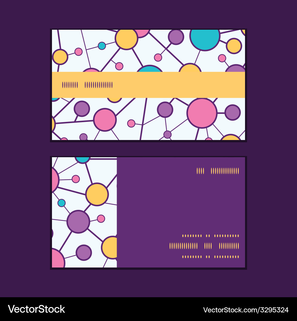 Molecular Particle Stripe Frame vector image