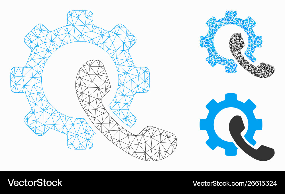 Phone configuration mesh network model Vector Image