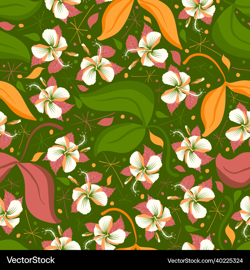 Repetitive pattern of flowery design elements Repetitive pattern of flowery design elements Vector Image