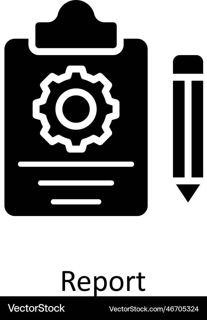 Report solid icons simple stock Vector Image