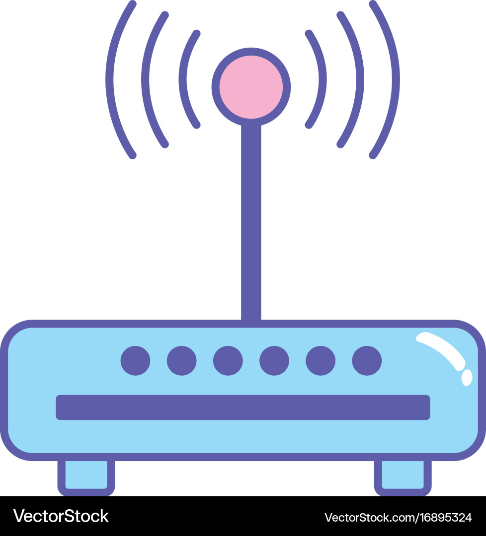 Router wifi connection network technology vector image