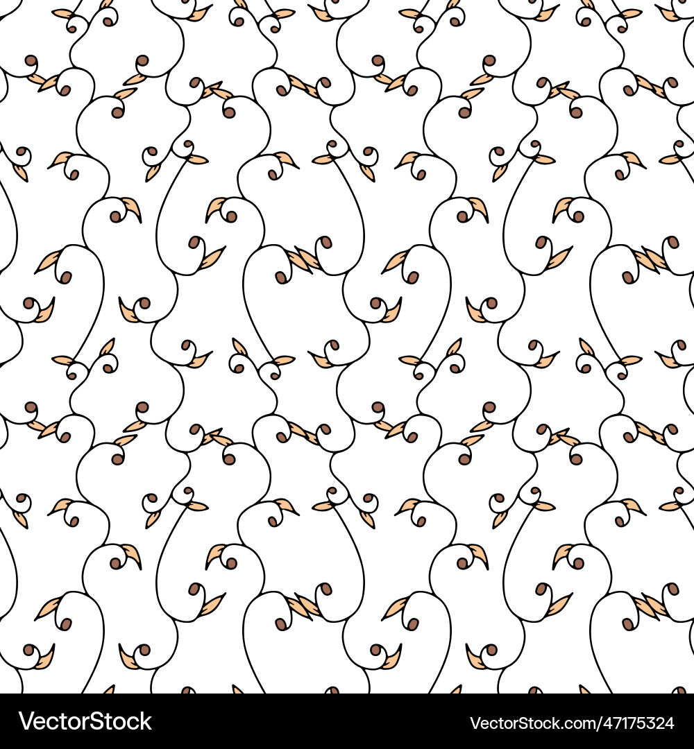 Seamless pattern with hand drawn abstract Vector Image
