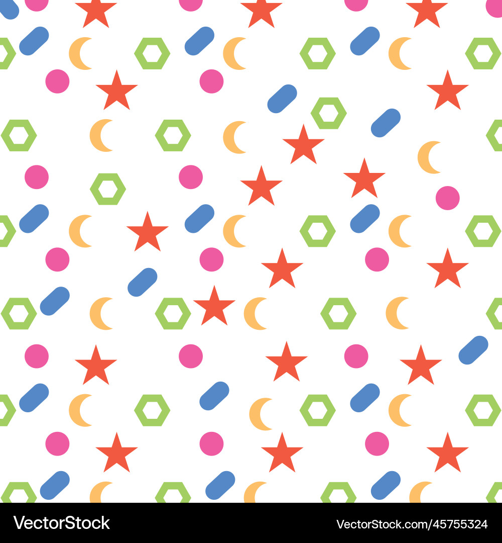 Seamless pattern with little rounded stars Vector Image