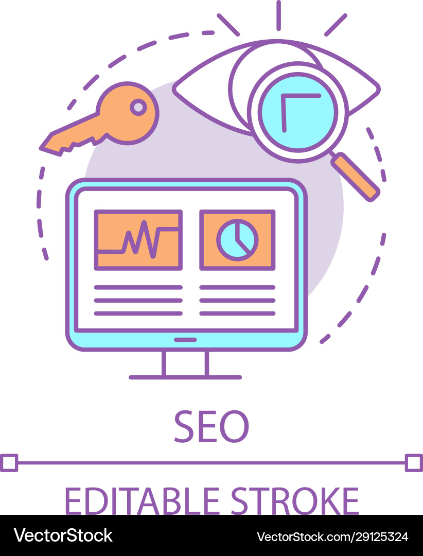 SEO Icon - Search Engine Optimization Vector Image