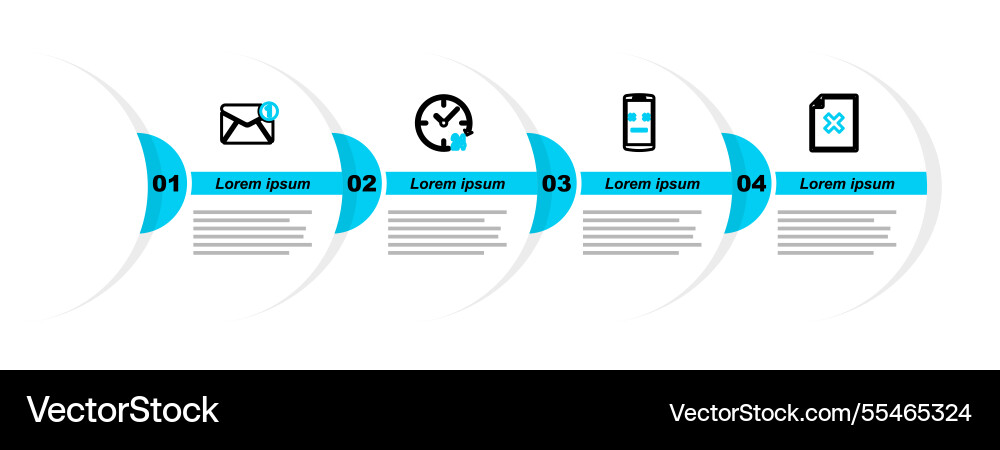 Set line delete file document dead mobile clock Set line delete file document dead mobile clock Vector Image