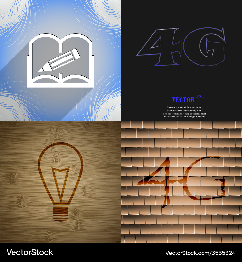 Set of abstract backgrounds with different web Vector Image