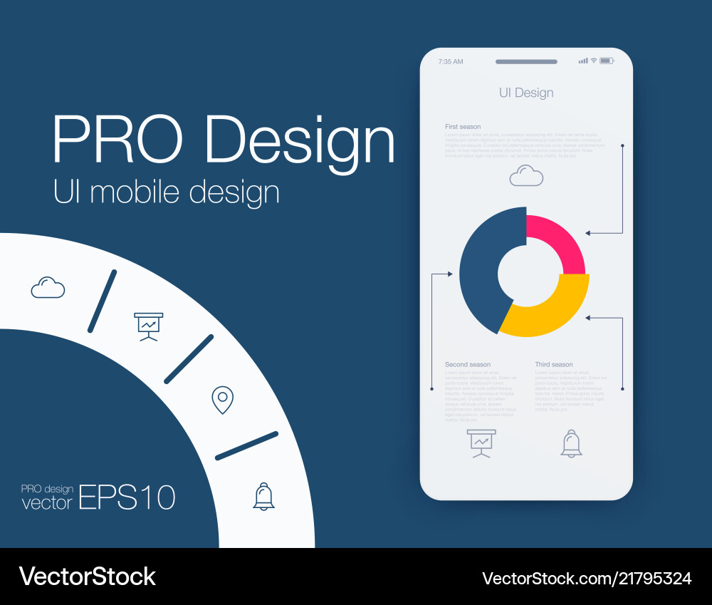 Weather ui material design stock Weather ui material design stock vector image