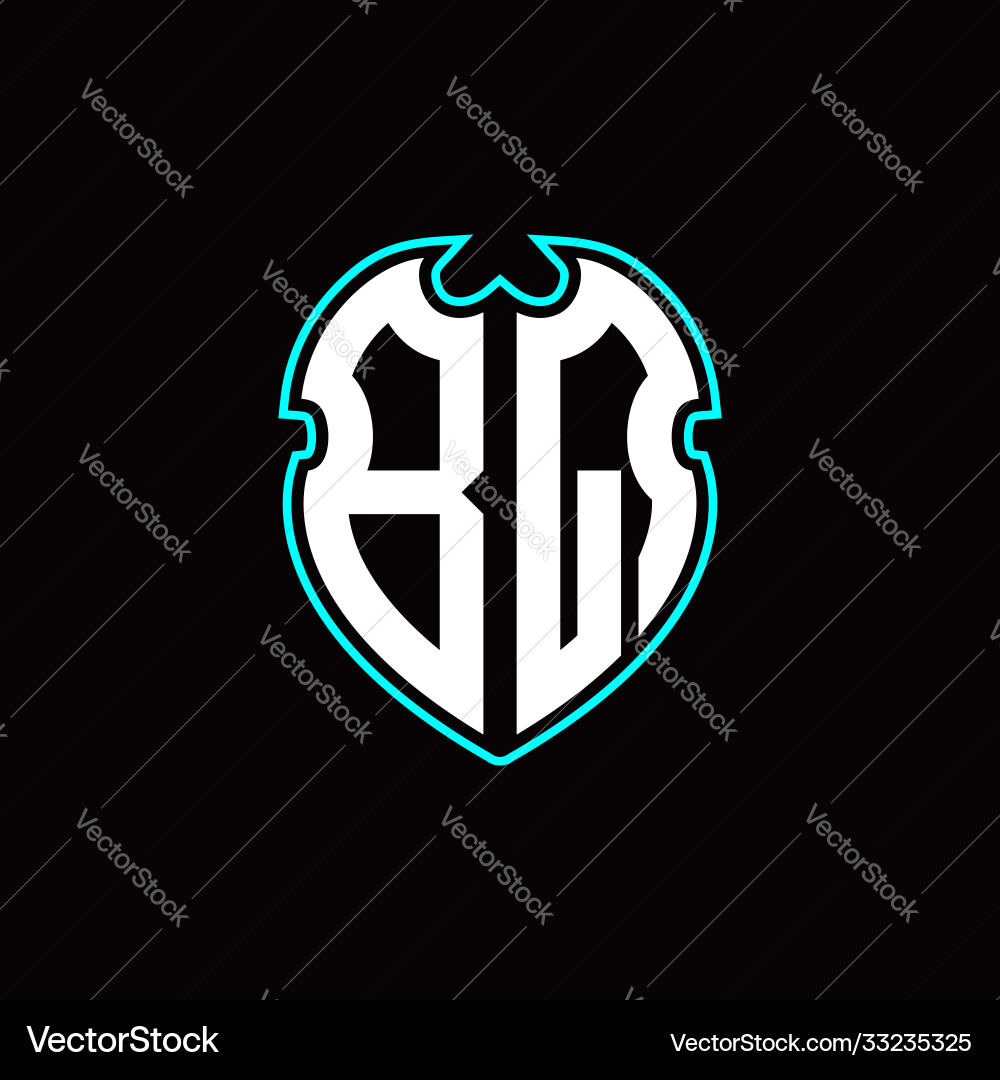 B q initial logo design with a shield shape B q initial logo design with a shield shape vector image
