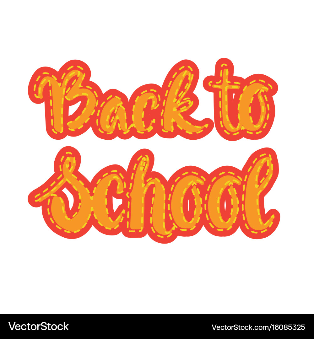 Back to school logo colorful text on white Vector Image