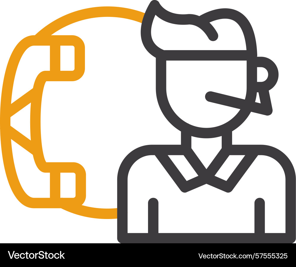 Call forecasting two color icon Vector Image