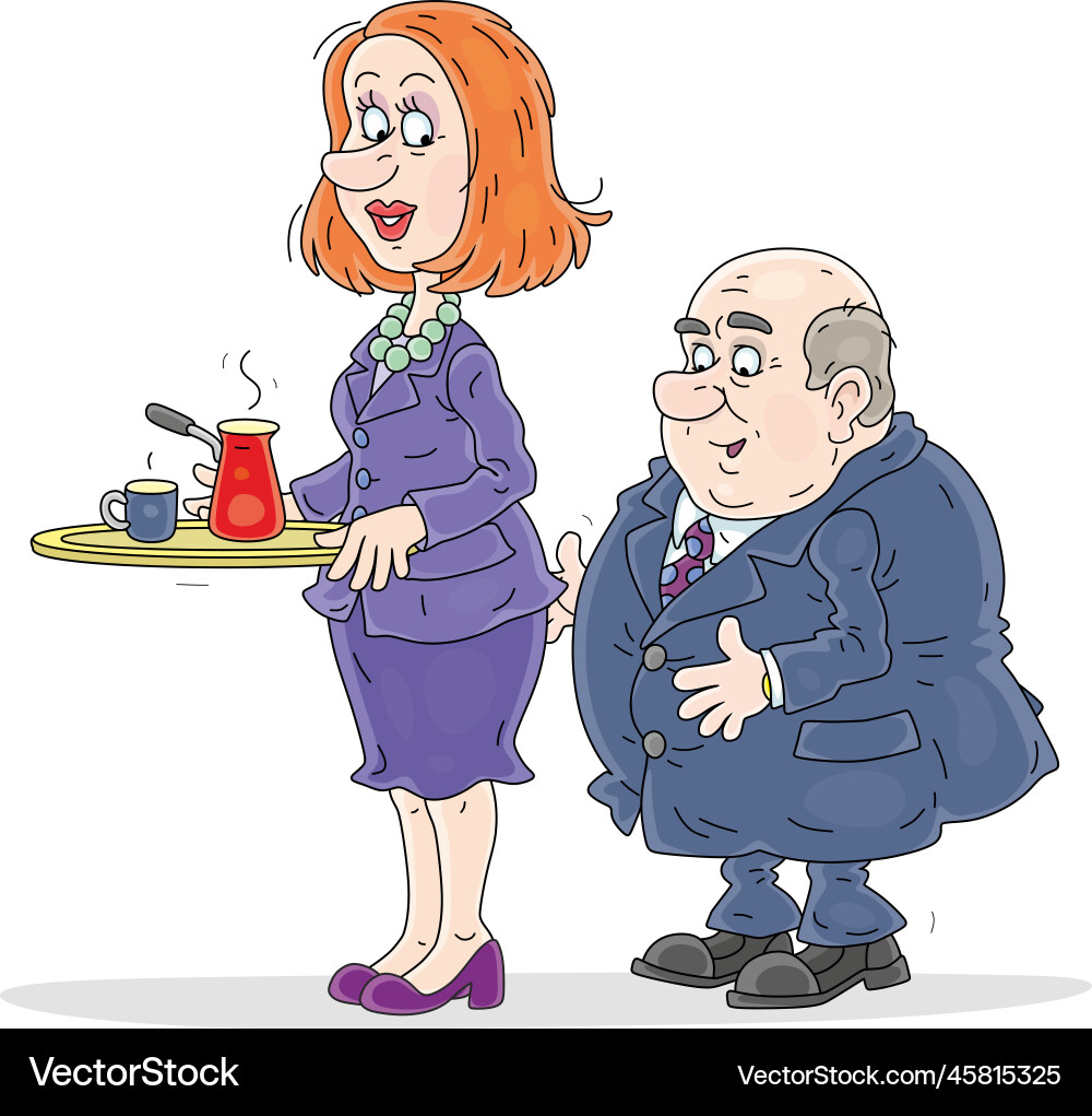 Chubby lustvoll Regierungsbeamter und Sekretär Chubby lustvoll Regierungsbeamter und Sekretär vektorbild