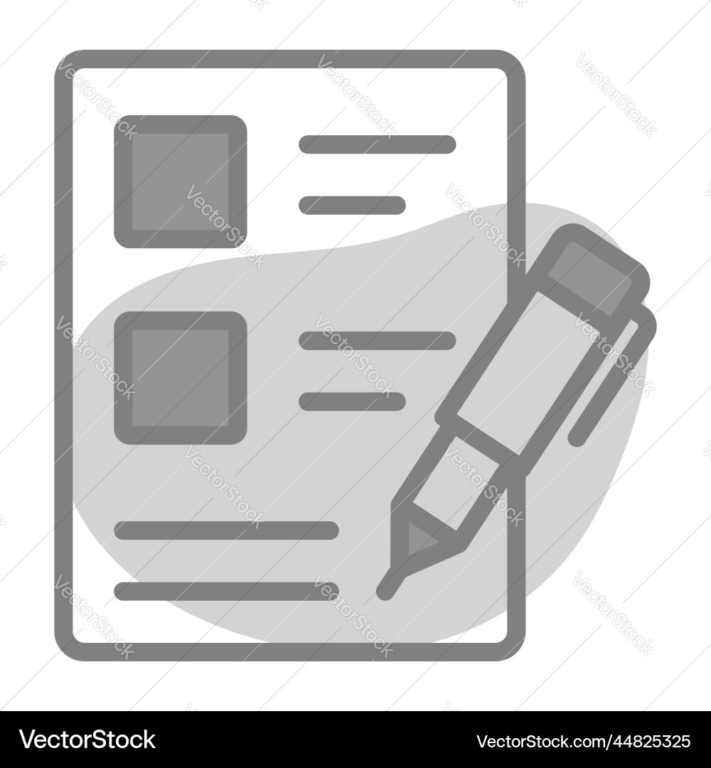 Contract icon user interface as a simple sign Vector Image