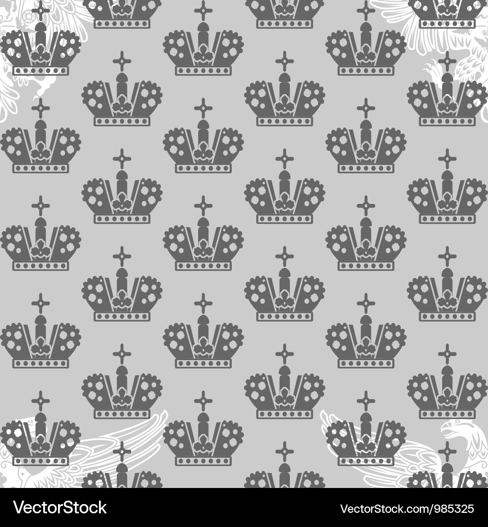 Crown pattern vector image