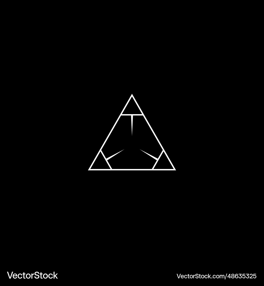 Cyberpunk style triangle hud target futuristic Vector Image