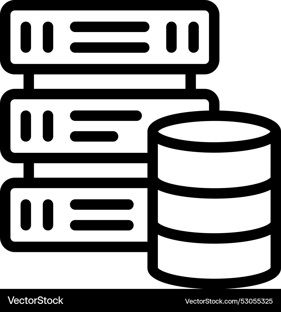Data driven icon design vector image
