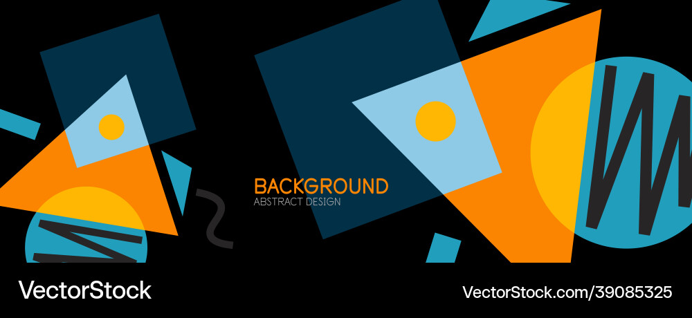 Geometric Blocks & Lines Background Vector Image