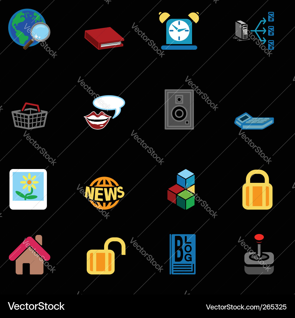 Internet web icons Vector Image