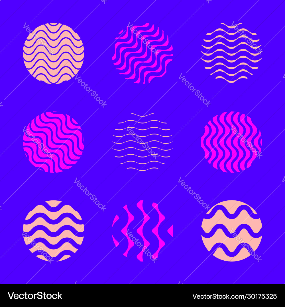 Minimal abstract design element set vector image