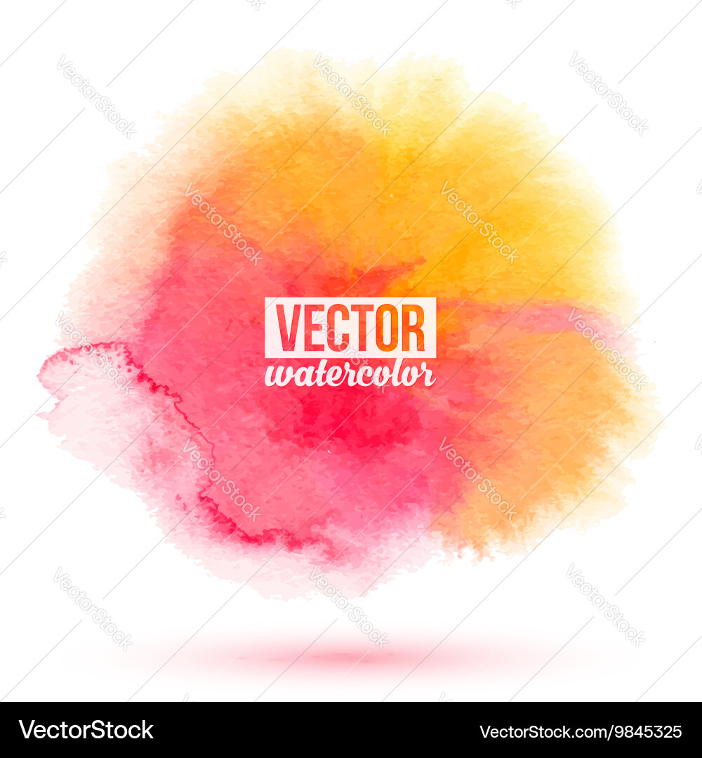 Red and Yellow Watercolor Splash Royalty Free Vector Image