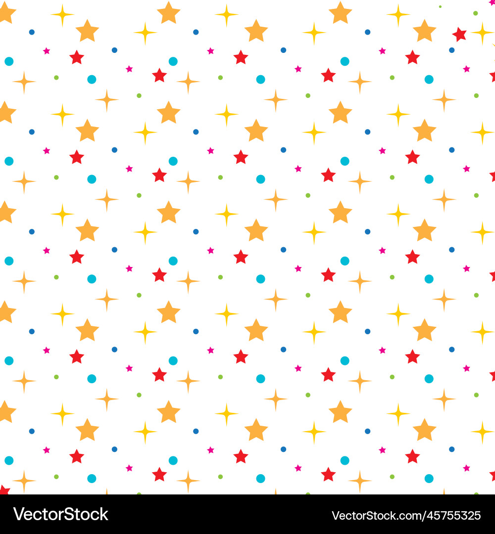 Seamless pattern with little rounded stars Vector Image