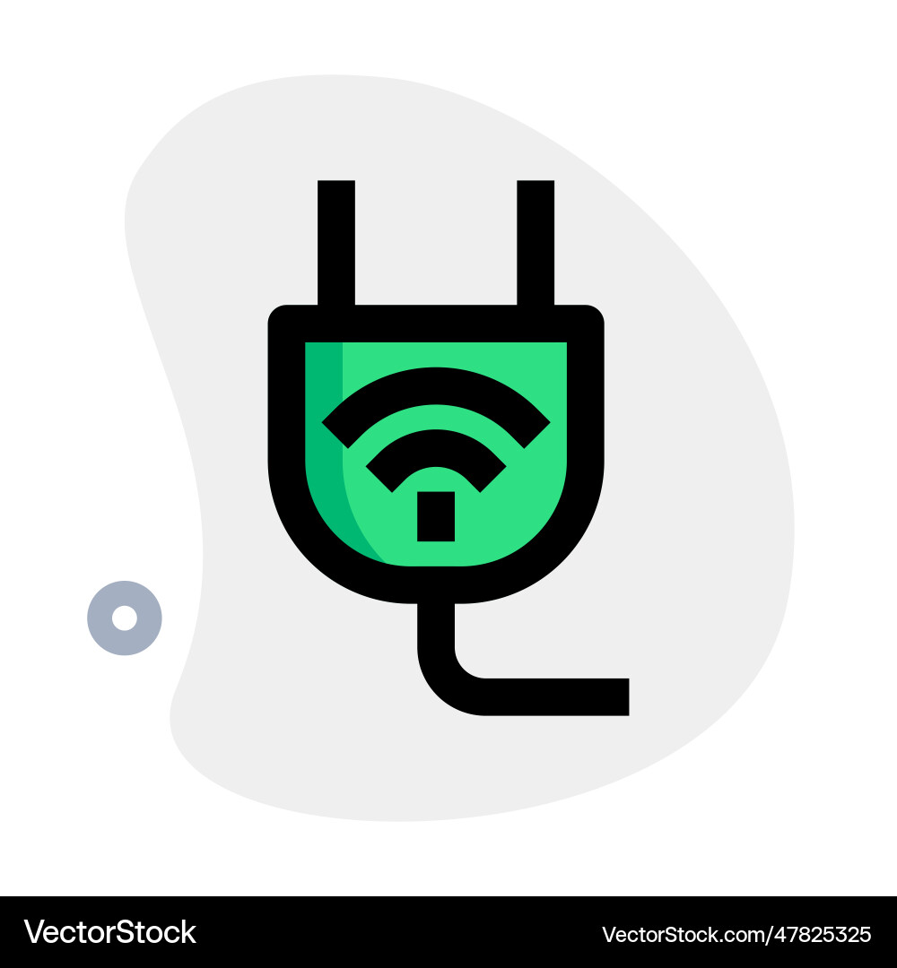 Smart plug with connectivity to wifi Vector Image