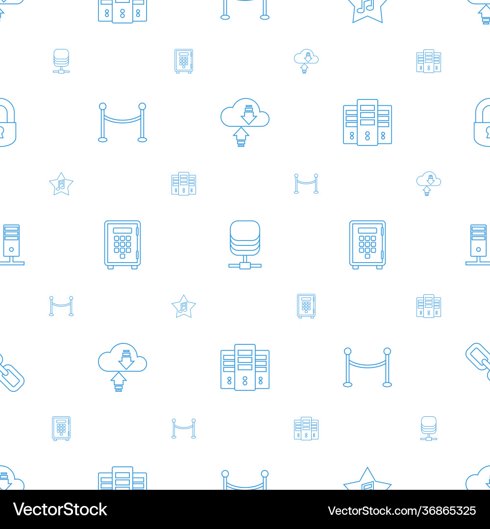 System icons pattern seamless white background System icons pattern seamless white background Vector Image