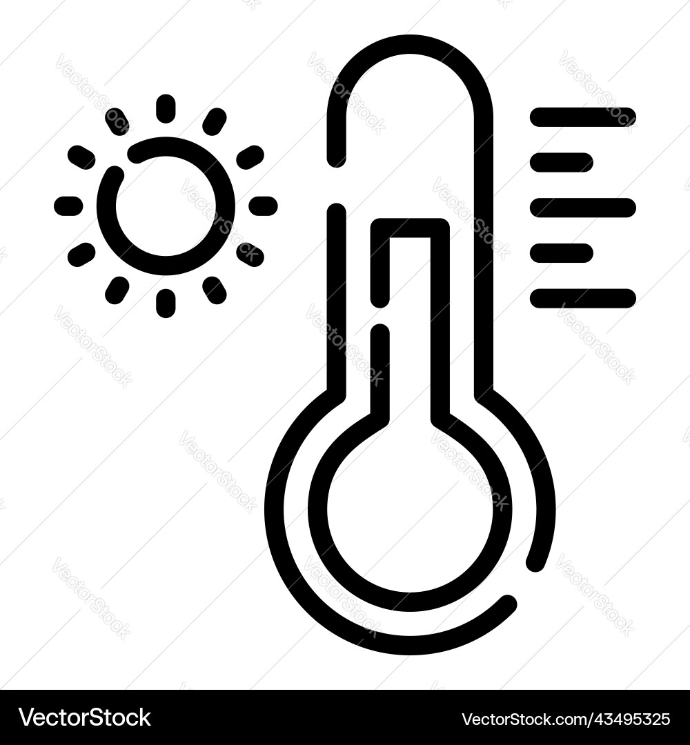 Temperate icon thin line style for web and mobile Vector Image
