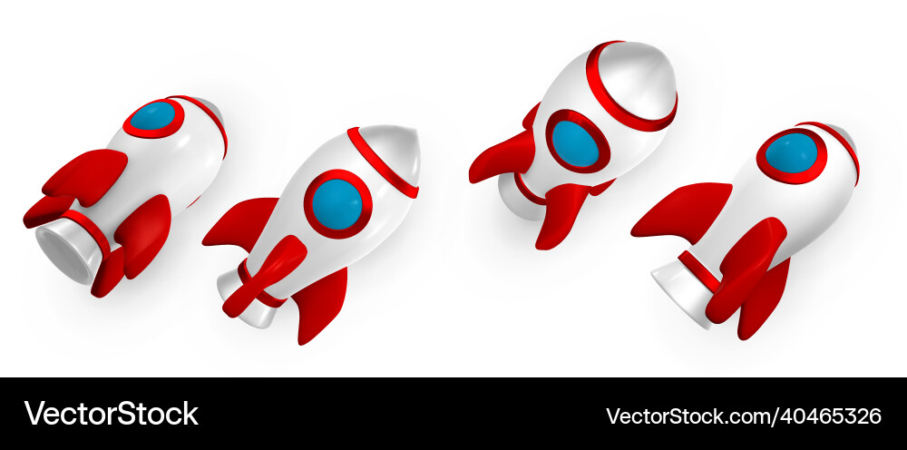3d rocket spaceship render and draw by mesh 3d rocket spaceship render and draw by mesh Vector Image