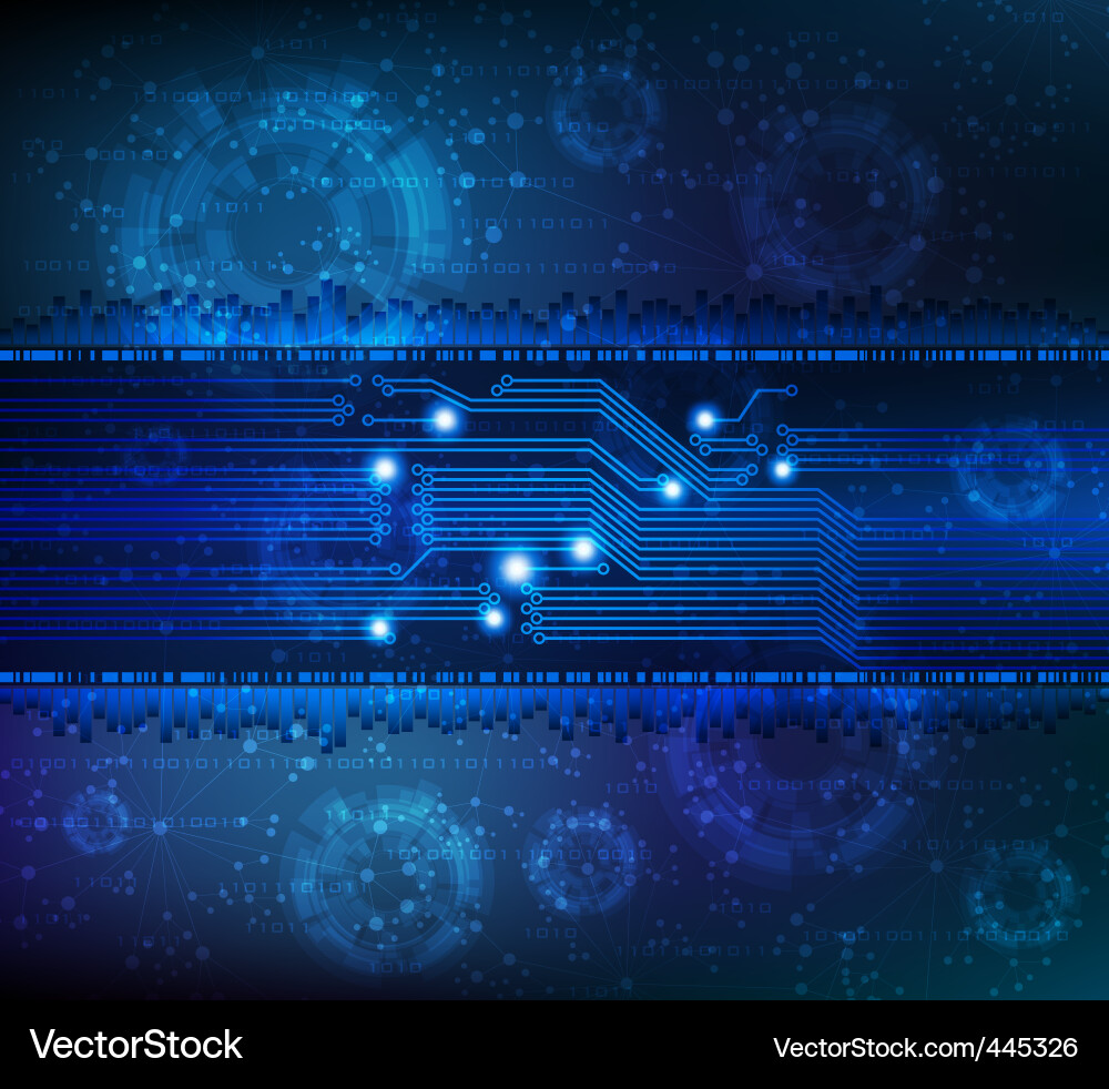 Abstract Digital Circuit Background vector image