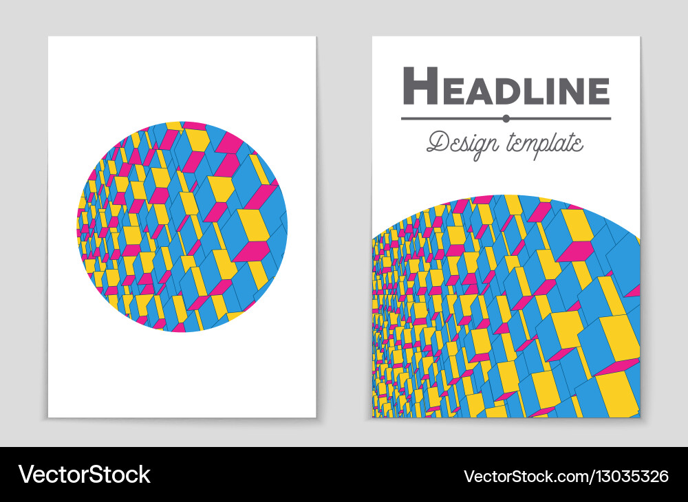 Abstract layout background set for art vector image